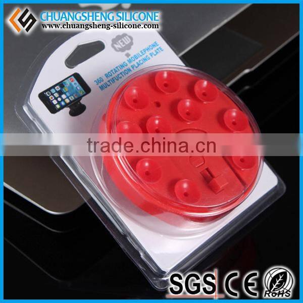 360 degrees rotation cellphone chuck bracket stand retail secure