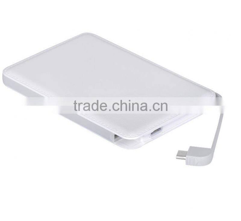 ultra slim wallet power bank mobile power bank