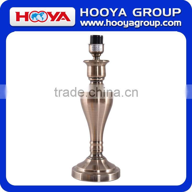 15" Antique Brass Table Lamp w/ LED Bulb Linen Shade Iron Base Bedroom Office