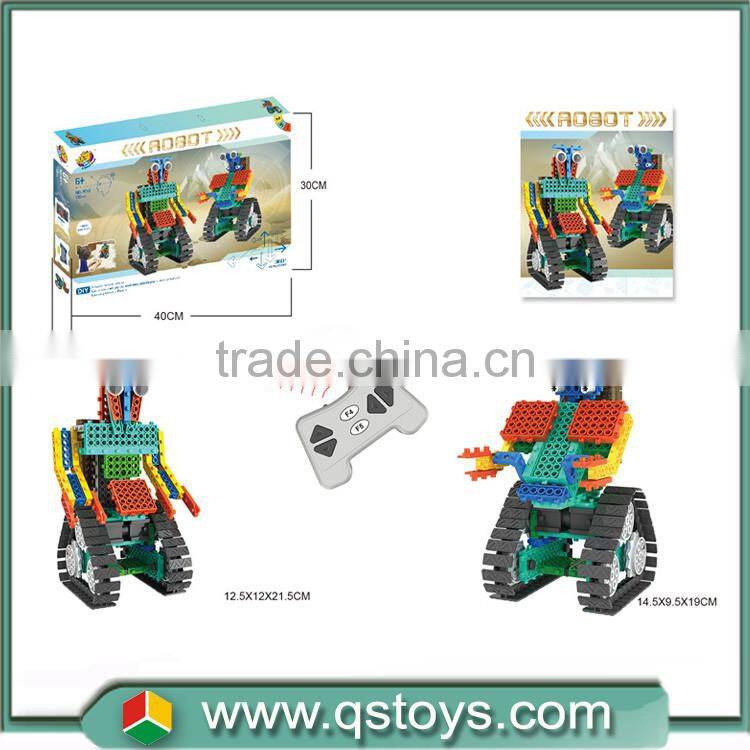 2 in 1 4ch police rescue RC robot building block 111pcs