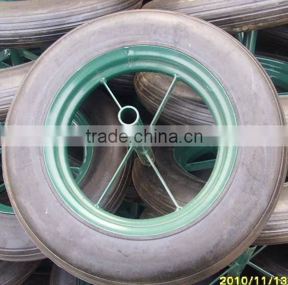 wheelbarrow solid rubber wheel