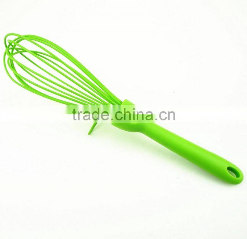 13015 silicone kitchenware egg whisk with pp handle with holder