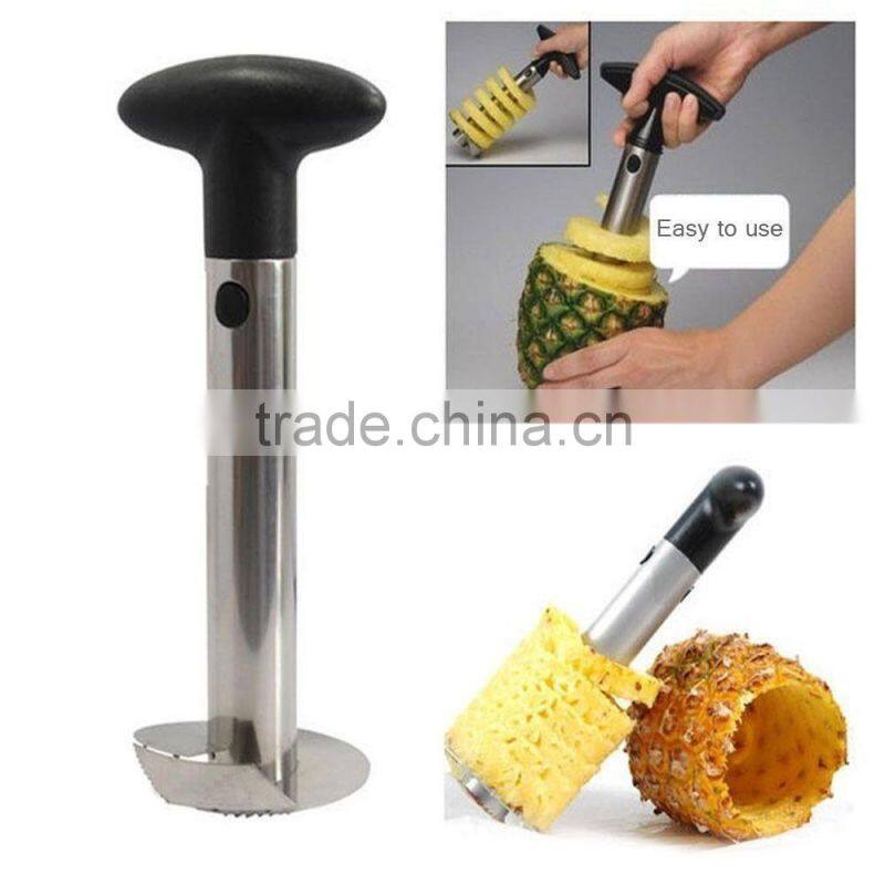 2016 New hot Stainless Steel Fruit Pineapple Peeler Corer Slicer Cutter