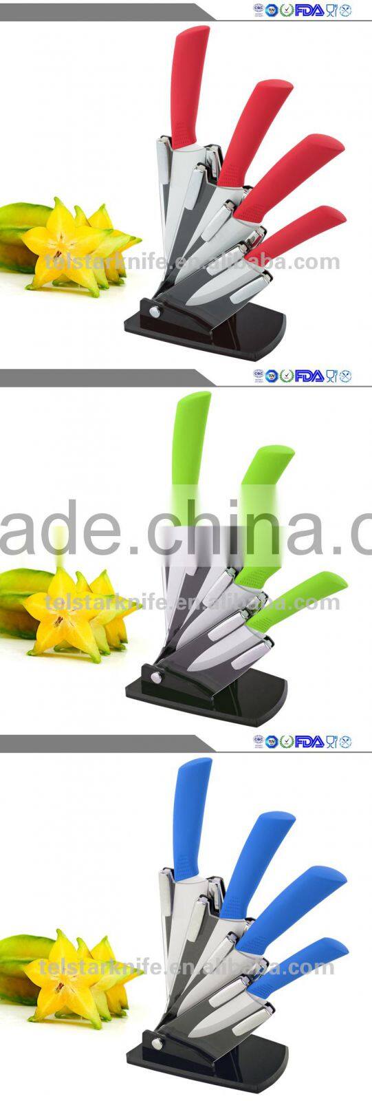 Manufacturers selling 2016 new zirconia ceramic knife 4 PCS set kitchen knife sets