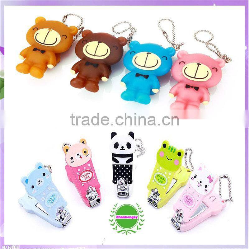 cute nail clipper with more than 200 cartoon design silicone holder