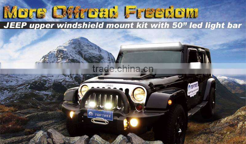 50" 288W LED Light Bar Mount Kit Jeep JK Wrangler Mount Kits