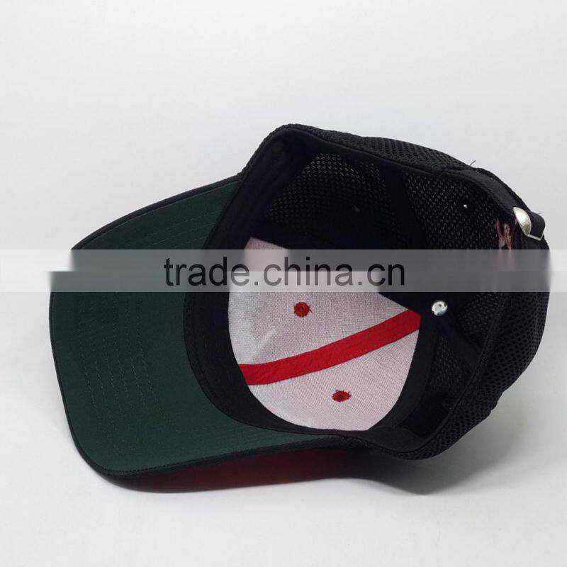 sandwich mesh custom baseball cap/promotional baseball cap with embroidery logo