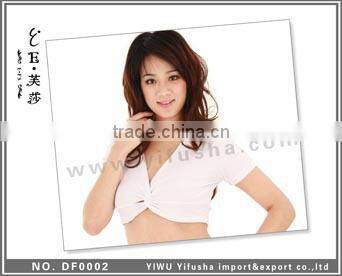 Trendy Yellow GOld Short Sleeve 100% Cotton Dance Trainin g Wear tops