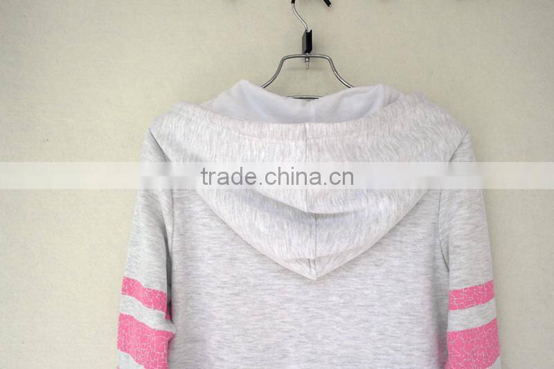 Women's hoody zipper-up jacket,Sport Jacket with hoodies,fleece jacket/sweater,crack print jacket