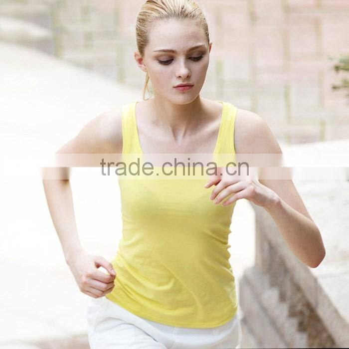 cotton spandex blend sports tank top women sportswear gym singlet ladies tank top
