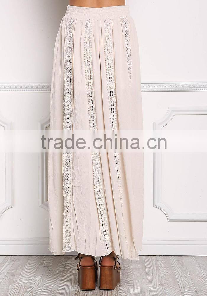 Boho inspired skirt floral crochet trim fancy skirt top designs