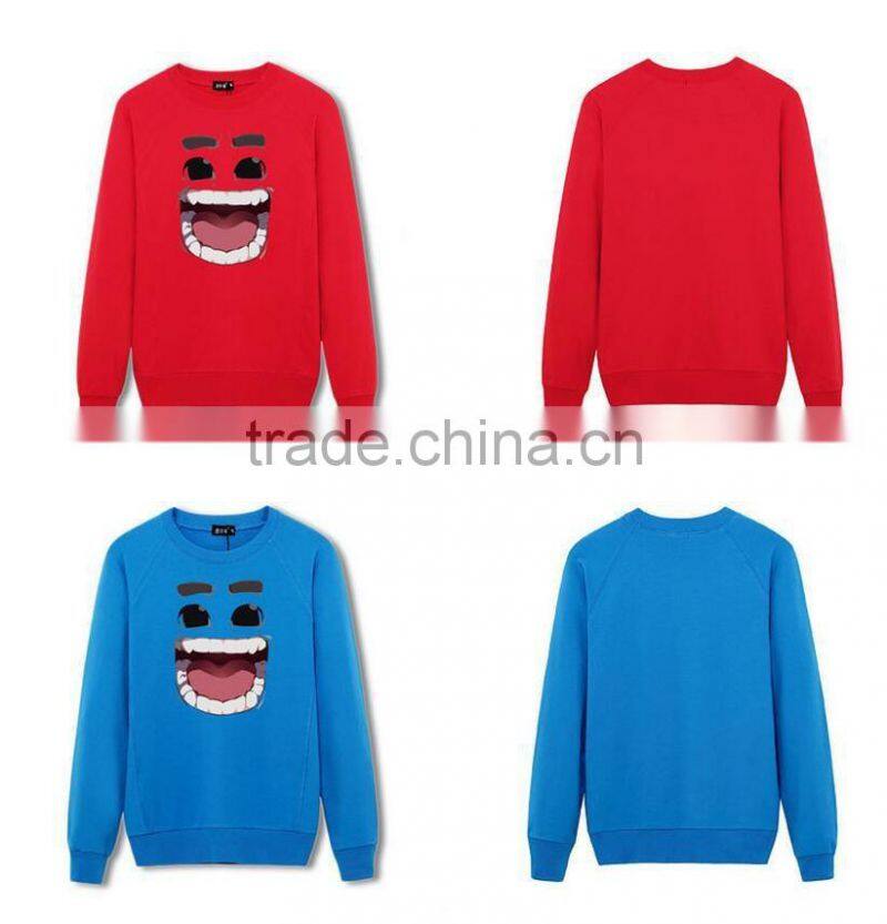 Hot Sale New Design Wholesale Casual Men Sweatshirt Custom Bulk Hoodies Cartoon Smile