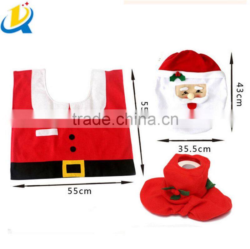 High quality new design Christmas wholesale fabric toilet seat cover