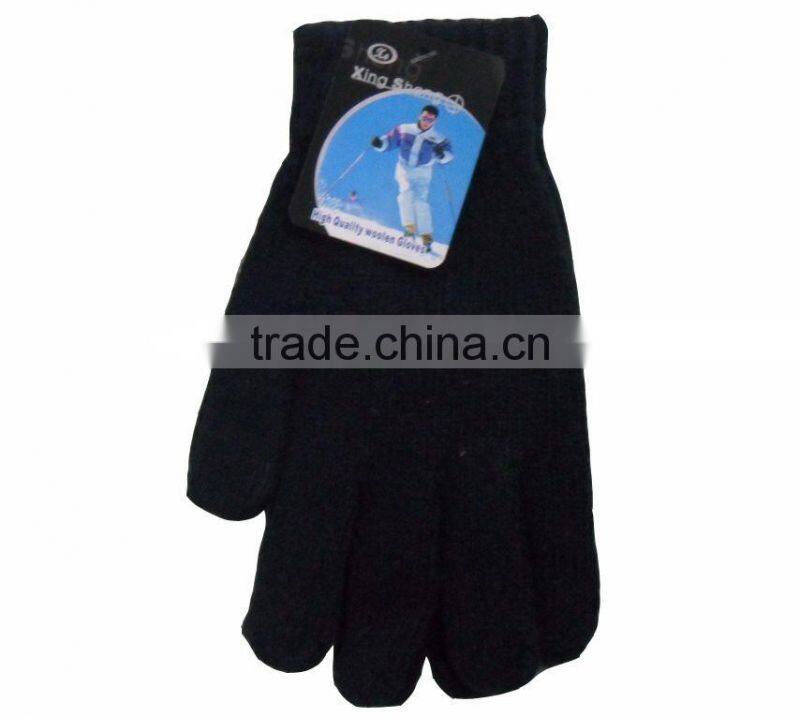 men's solid color winter gloves,woolen hand knitted gloves