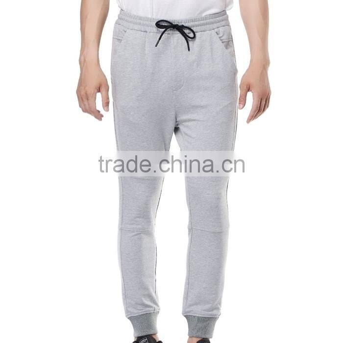 Latest trendy style plain grey high quality biker joggers for men