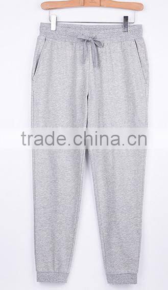 customized skinny sports pants Pop style CVC60/40 cotton wholesale cheap plain blank pants