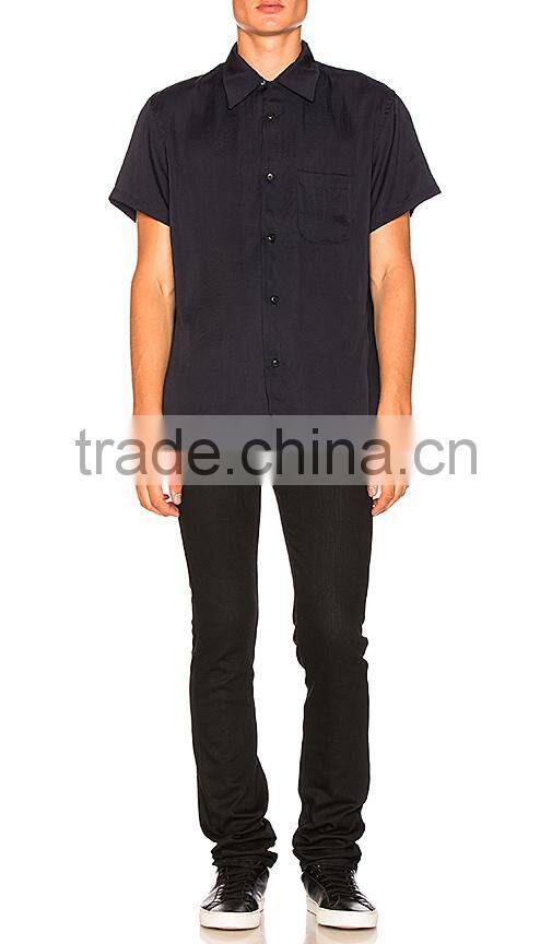 China Unique Design Men Casual Back Screen Printing Shirts