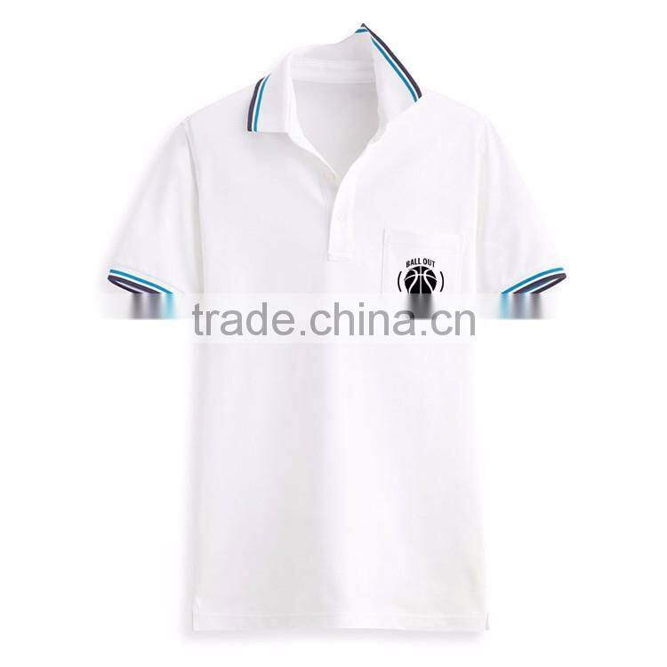 High Quality Pocket Design Custom Collar Combination Free Sample Cotton Golf Polo Shirt