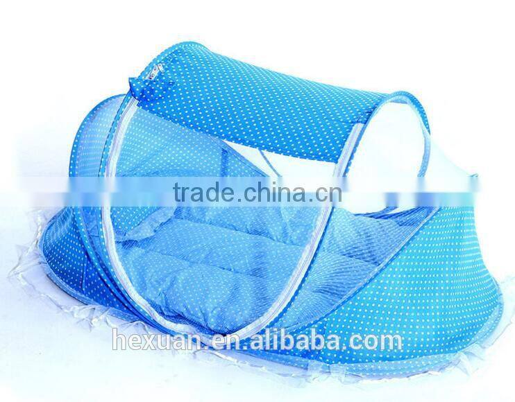 4pcs/Set Baby Crib Sets Portable Folding Type Comfortable Infant Pad with Sealed Mosquito Net Baby Mosquito Net Baby Bedding