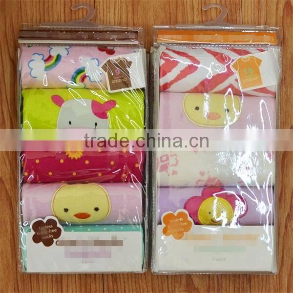 Summer Hot Sale cartoon Design o-neck snapping Baby T-shirt set