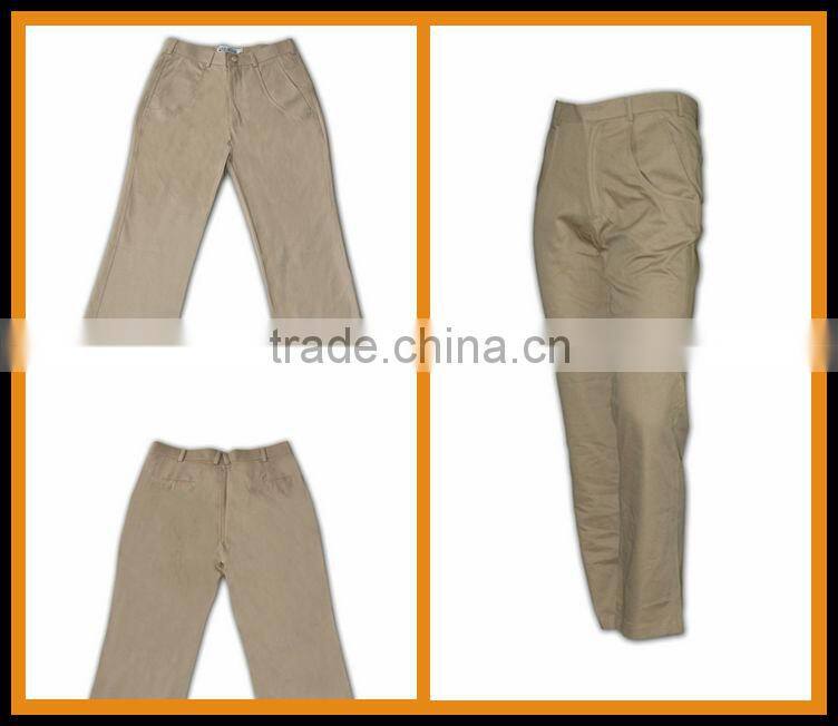100% cotton Casual leisue fine twill mens khakis pants
