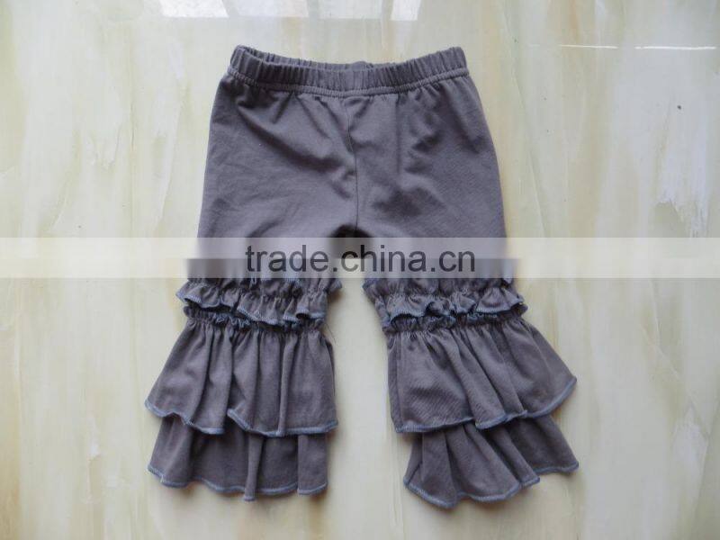 XF-097 Pretty icing ruffle child pants trouser soild color icing ruffle pants