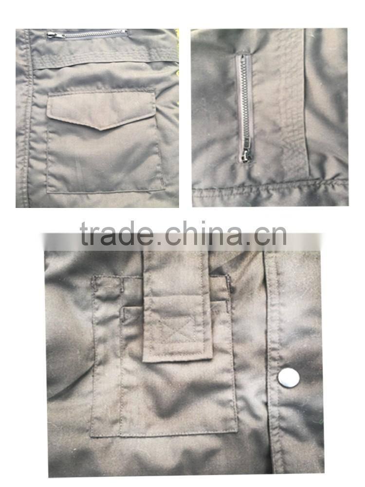 Custom mens quilted work wear bodywarmer tactical uniform vest
