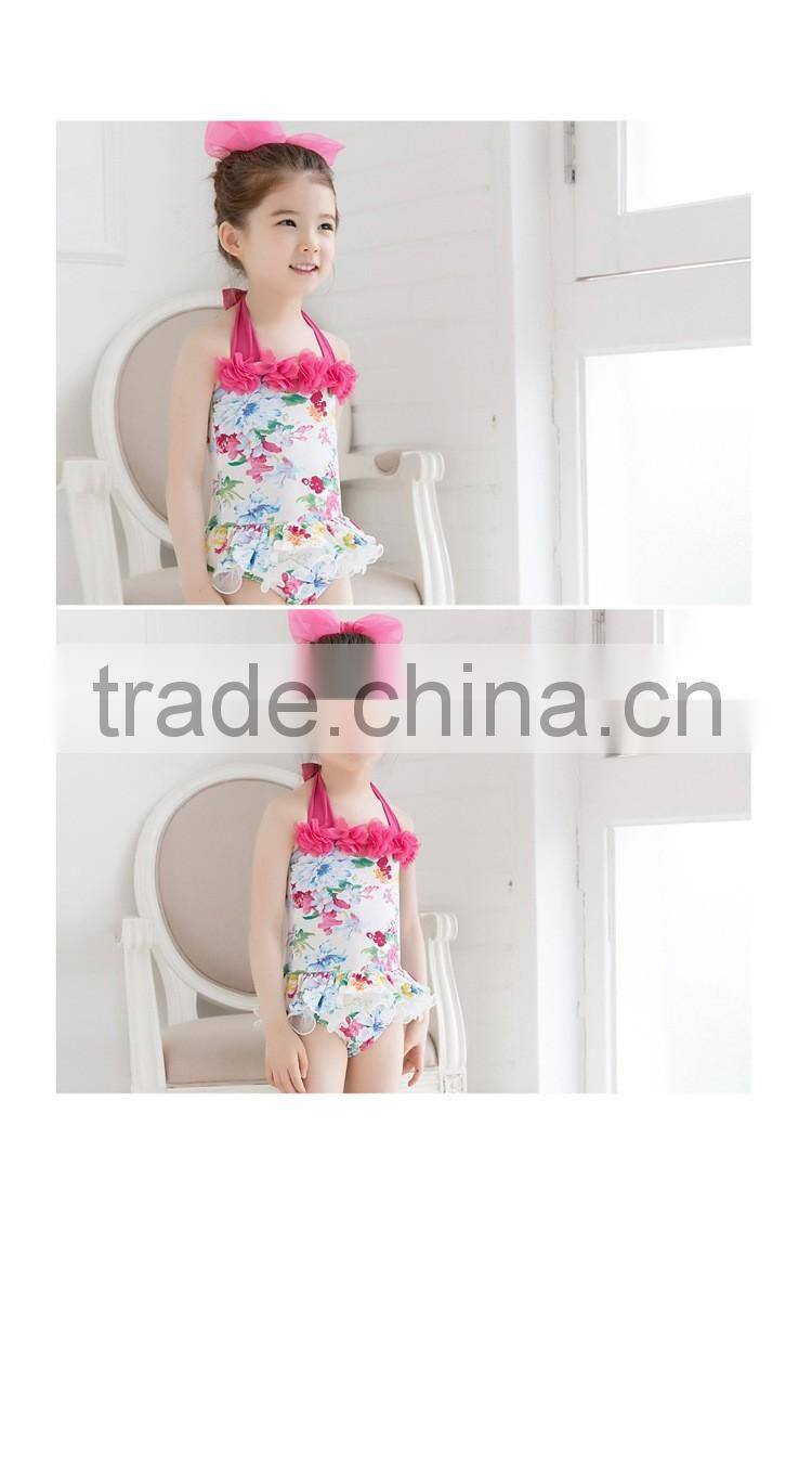 Children piece swimsuit girls skirt type swimsuit children baby swimwear Floral