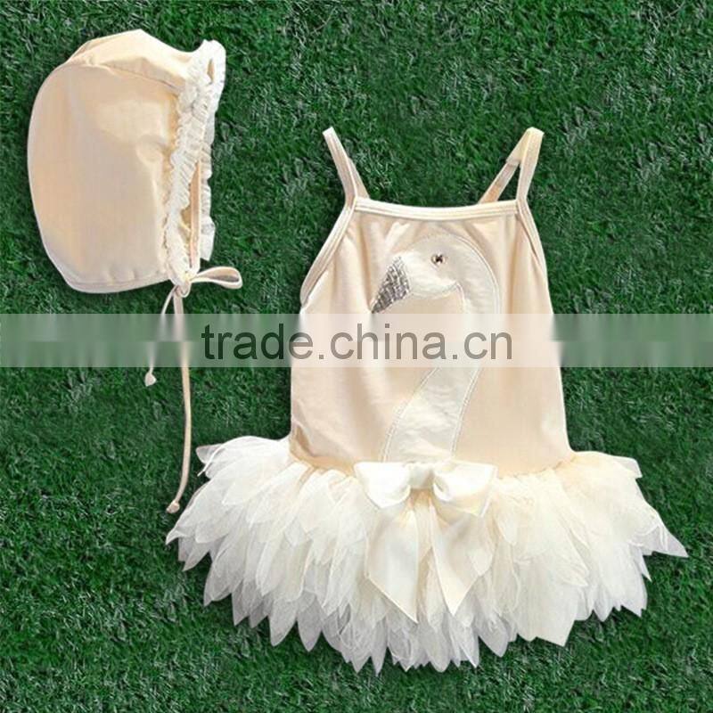 16 new children's swimsuit girls swimwear child cygnet baby ballet tutu style swimsuit