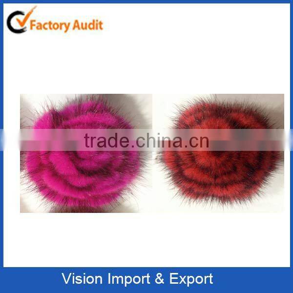 Fur clothing brooch cross corsage rabbit fur brooch