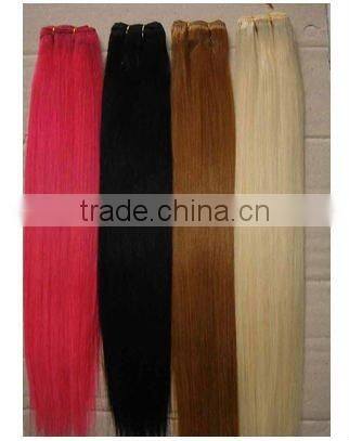 Silky Straight Machine Made Blonde Human Hair Weaving Extensions Double Layer Colored Blonde Human Hair Weaves