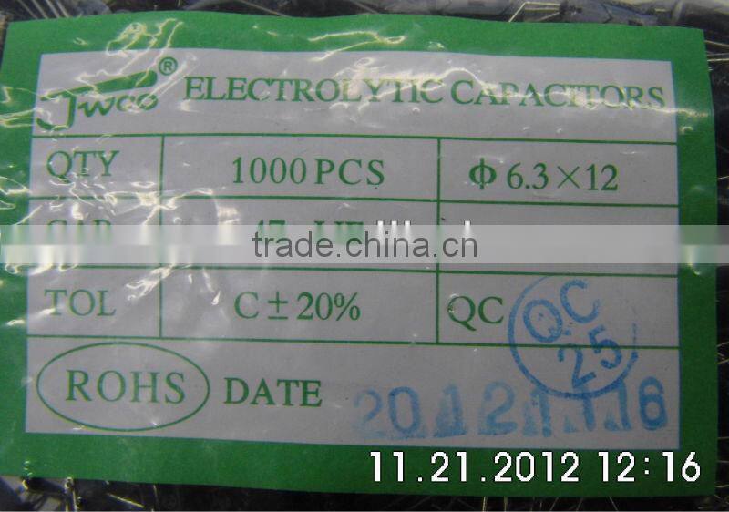 electrolytic capacitor 047uf50v 4x7