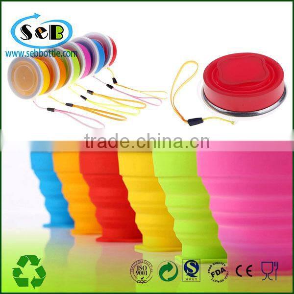 silicone rubber drinking coffee cup , Luggage silicone travel cup