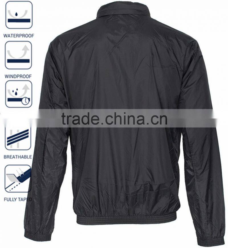 Lightweight Mens windbreaker nylon jacket with hood