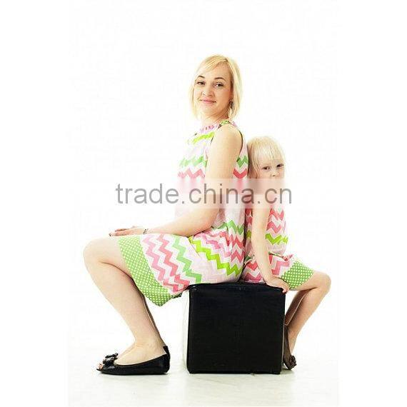 mother and daughter matching dresses strip adult girls frock