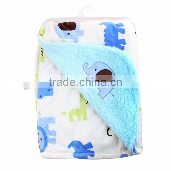 fashionable design soft touch animal baby blanket