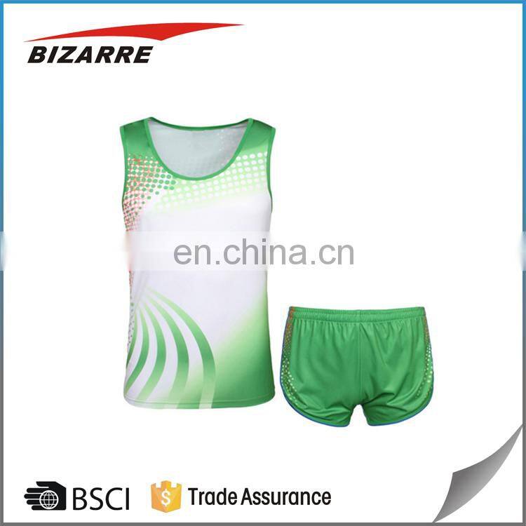 Customized running wear running singlet with shorts set