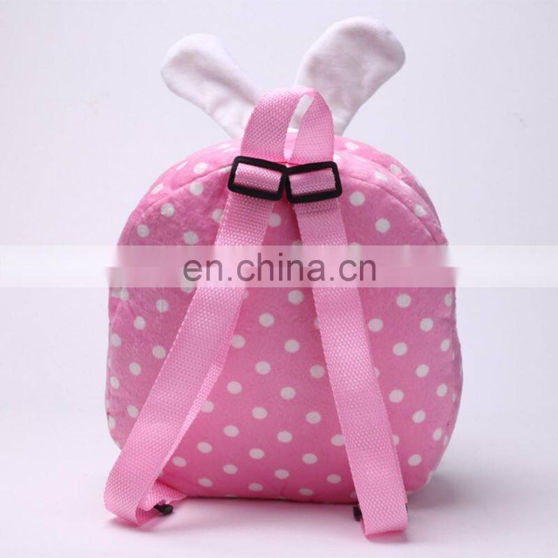 Rabbit Design Hot Sale Girls Terry Cartoon Backpack Satchel