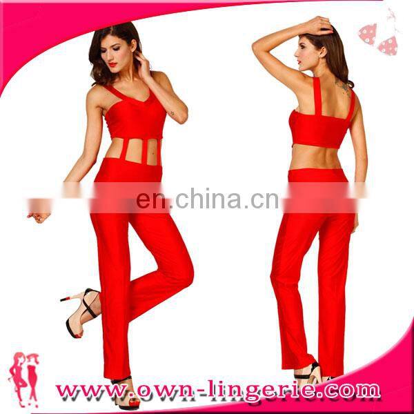 Sexy Rompers light blue Women sexy deep V-neck jumpsuits newest style jumpsuit