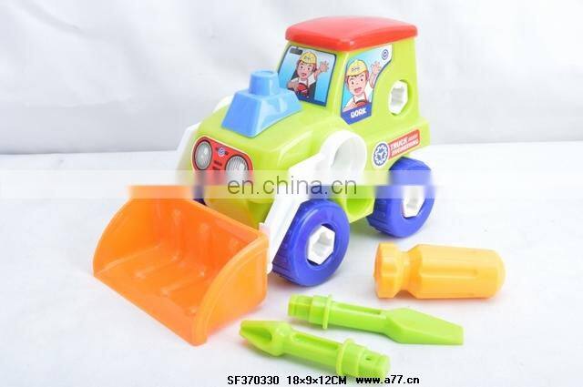 2014 new design paint spraying double-deck friction drag head truck toys China supplier new product