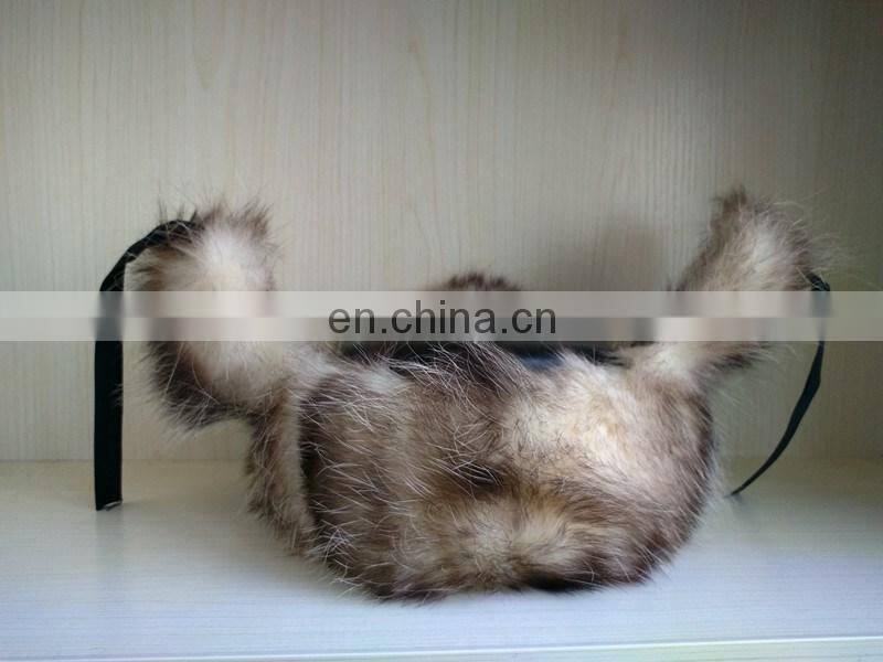 Real opossum fur round LEIFENG hat for russian style