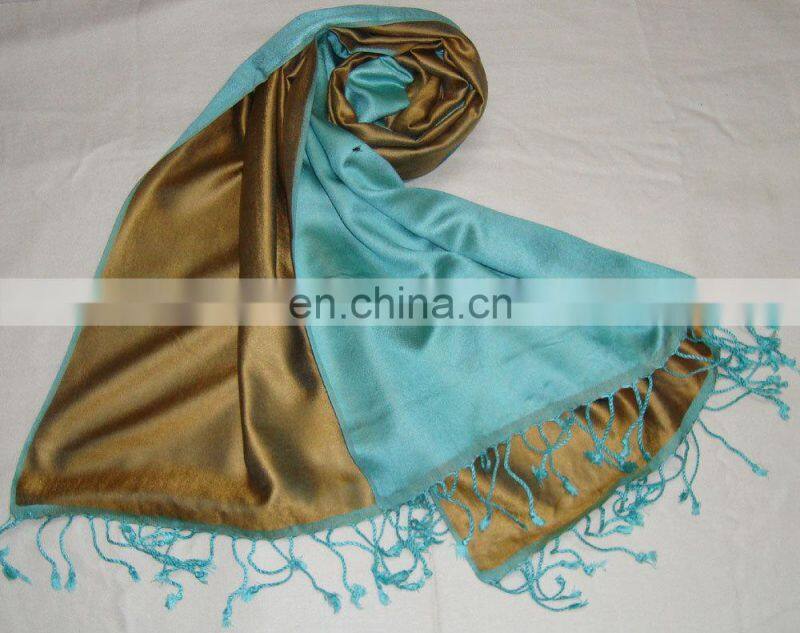 FINEST QUALITY 100% SILK REVERSIBLE SHAWL