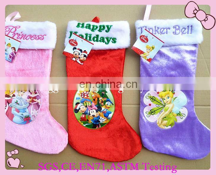 cheap plush christmas sock for baby gift