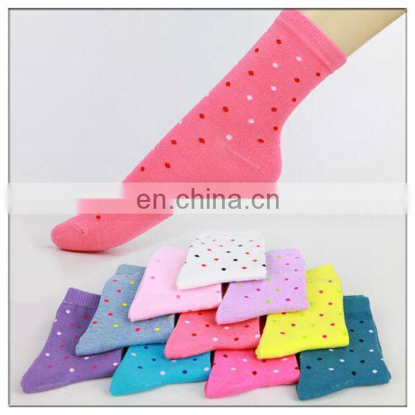 girls cotton socks round dot