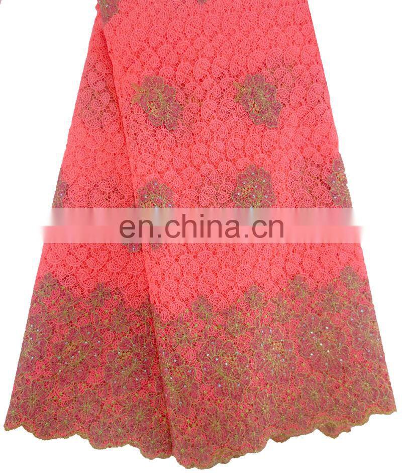 guipure lace fabric 2016 cord lace,multi guipure lace fabric for party