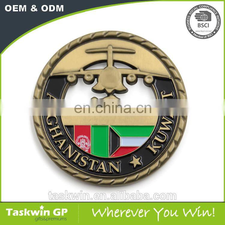 Double customized design logo with high quality zinc alloy souvenir coin at lower price