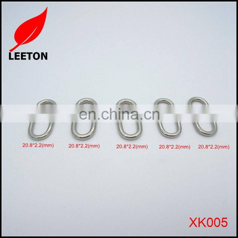 Bag parts metal oval ring buckle for bag