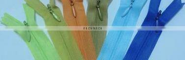 #3 nylon cloth tape lace tape invisible zipper with tear drop puller