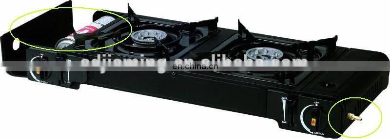 double burner portable gas stove with CE approved