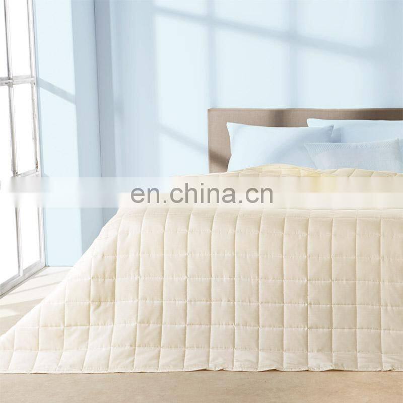100% polyester peach skin fabric factory direct sell fitted Quilted Bedspreads